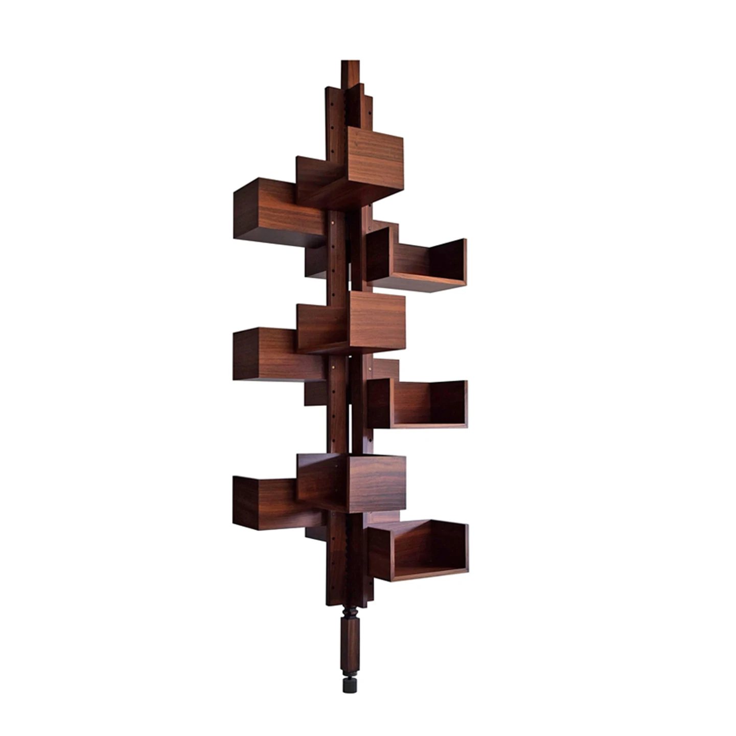 

Rotating Bookcase North American Black Walnut Solid Wood Shelf