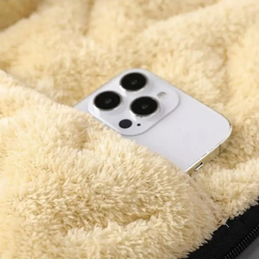 للرجال في الهواء الطلق سترات الشتاء التلبيب تنقش خطوط سستة جيوب سترة بلون أفخم بطانة مطاطا هيم معطف الذكور