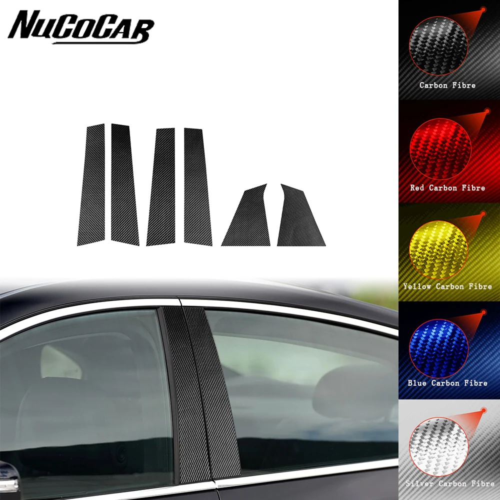 

For Chevrolet Malibu XL 2016-2022 Carbon Fiber Door B-pillar Panel Trim Cover Car Exterior Accessories Decorative Stickers