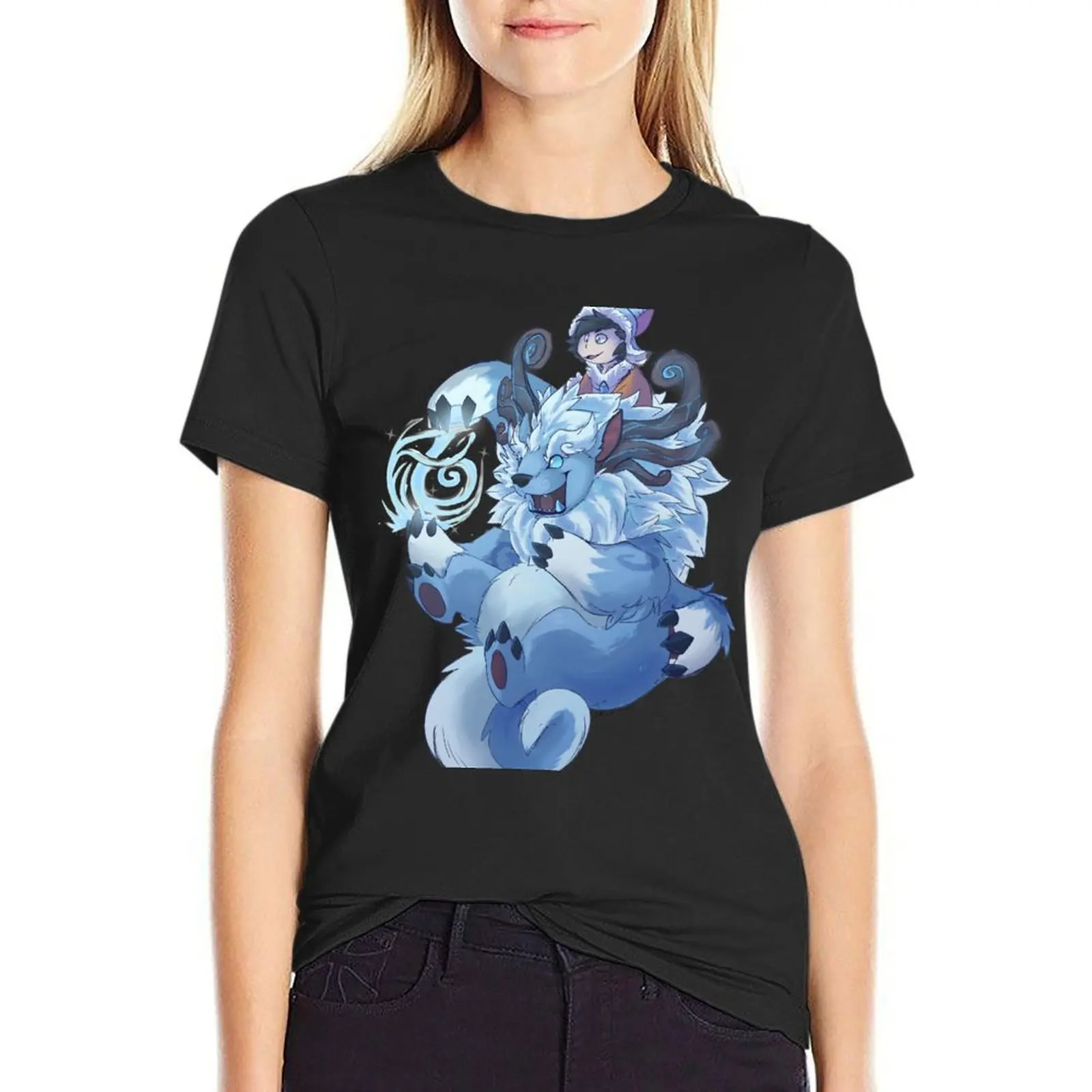 

Nunu and Willump T-Shirt anime clothes Aesthetic clothing tops summer top t-shirts for Women cotton