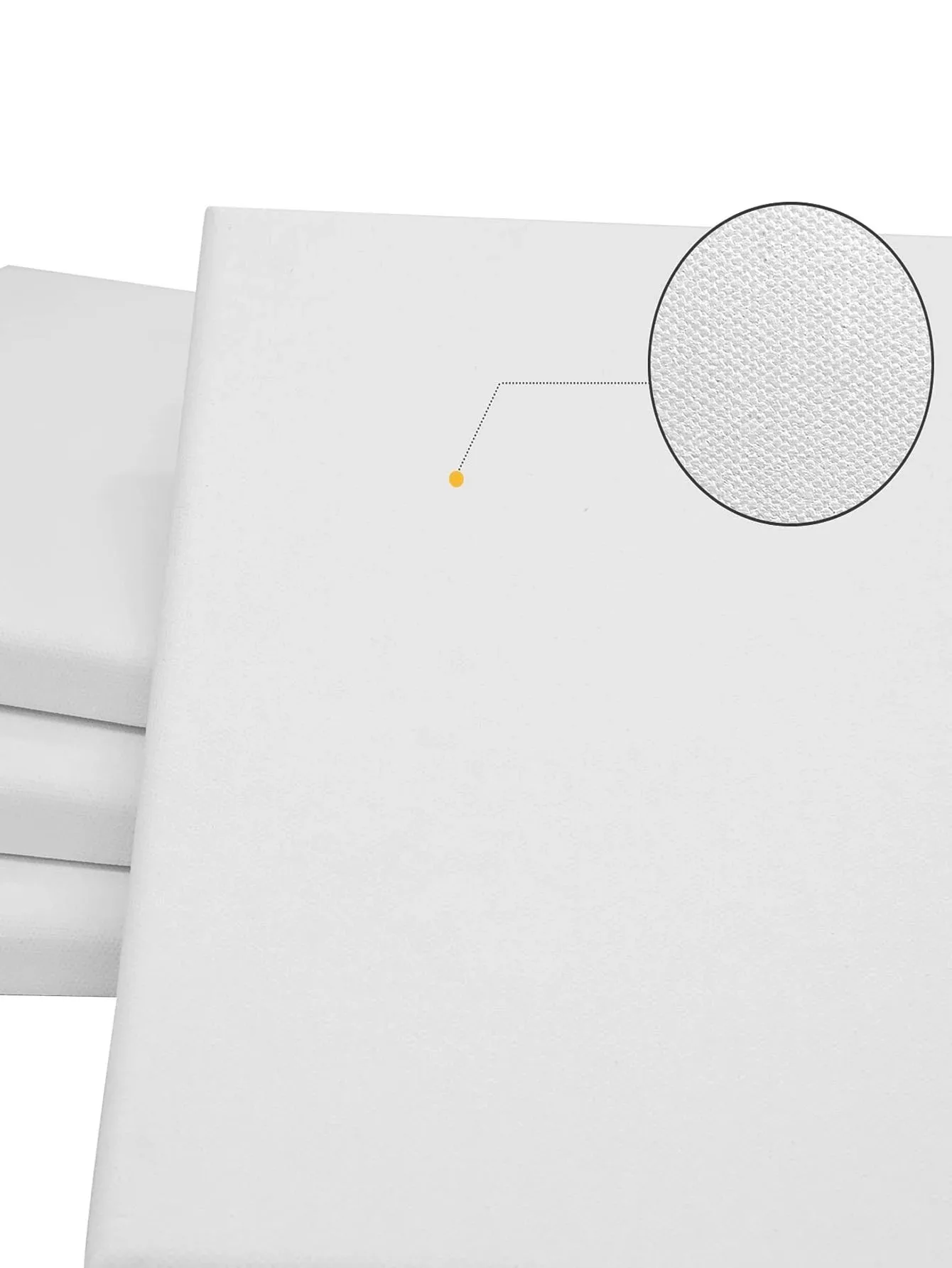 4 قطع قماش ممتد، 8 × 10 بوصات (20 × 25 سم) لوحات قماشية مربعة فارغة، لوحات قماشية قطنية 100% للرسم، 8 أونصة جيسو معدة