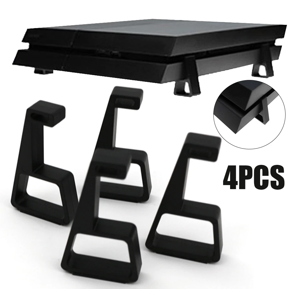 4PCS Game Console Holder For PS4 Cooling Horizontal Version Bracket For PlayStation4 Slim Pro Console Heighten Support Bracket