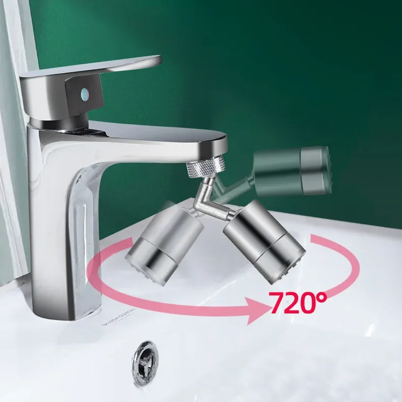 2 water mode Tap Aerator 720°rotation Universal Splash-proof Swivel Water Saving Faucet Sprayer Head kitchen basin faucet Filter