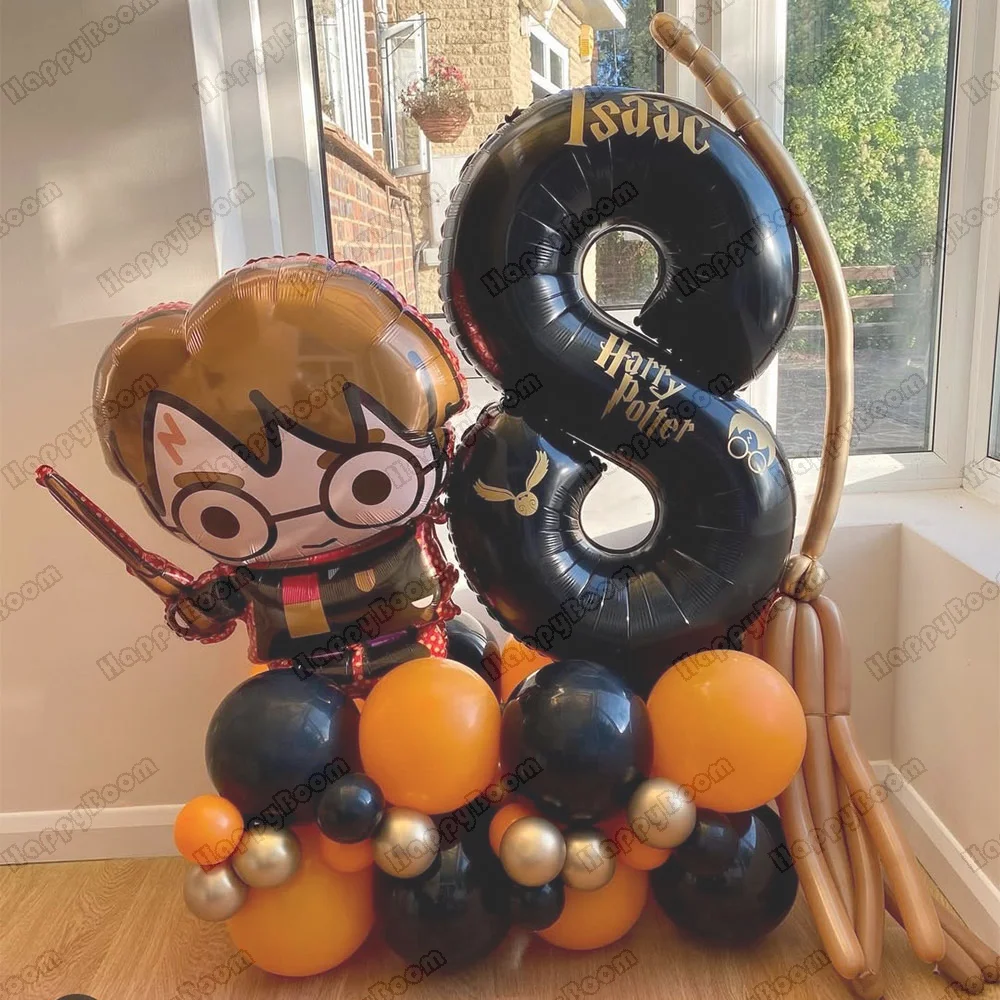 49pcs Magic Academy Themed Balloon Set Children's Birthday Party Decoration Supplies Cartoon Party Prop Baby Shower Decor