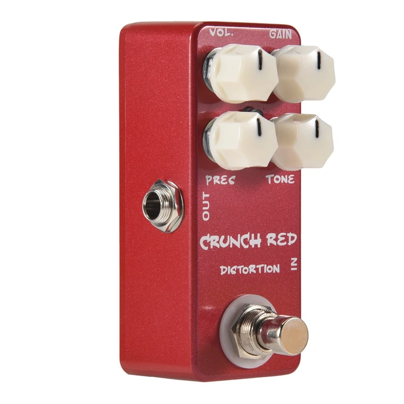 Mini Pedal de efectos de guitarra Mini Crunch Red Distortion Pedal de guitarra True Bypass Full Metal Shell-VVBC