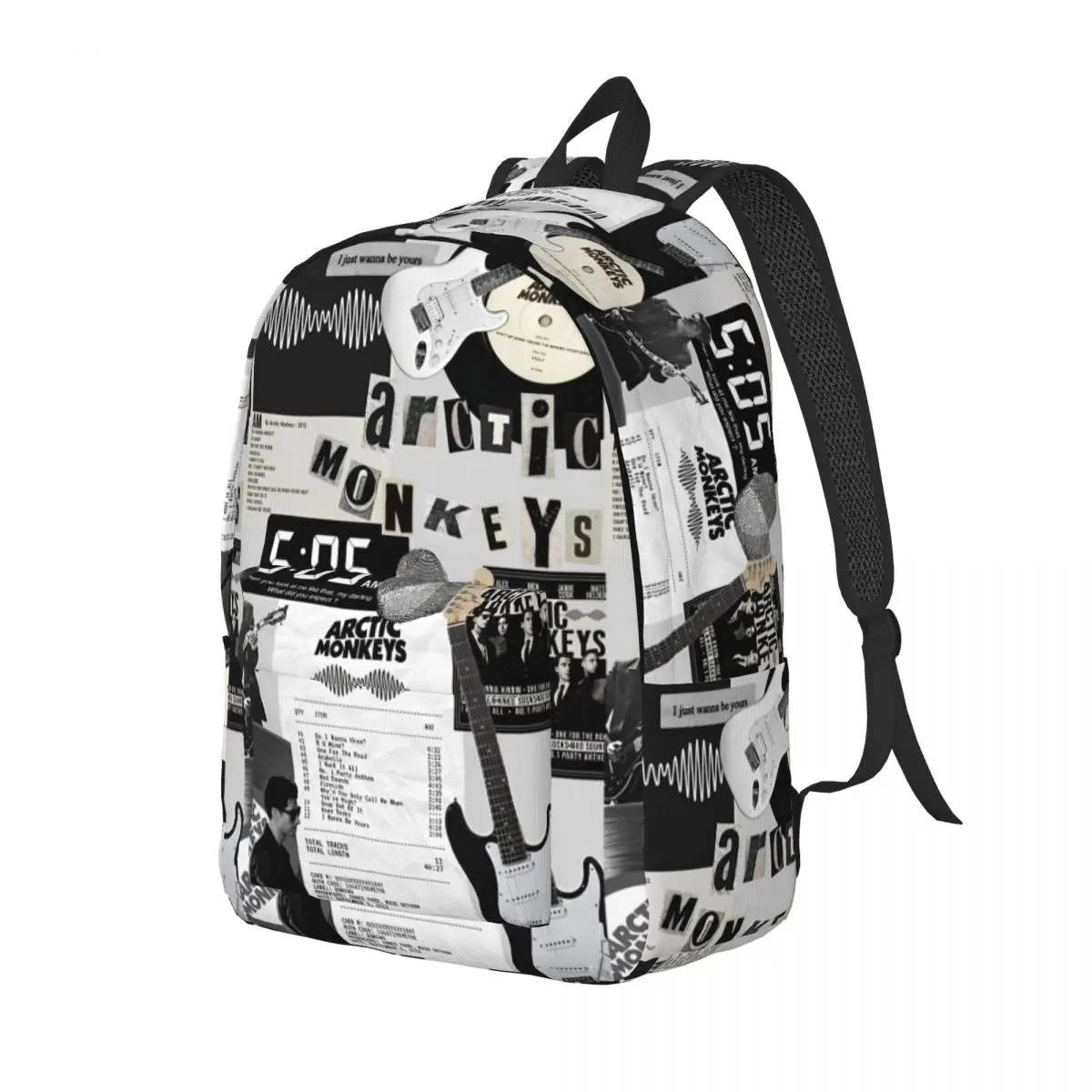 Rock Music Album Band for Men Women Student School Bookbag Arctic Monkeys Canvas Daypack Elementary High College Lightweight