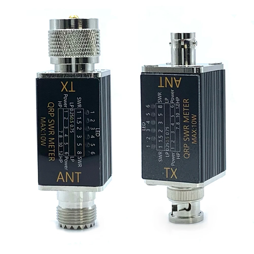 

LED Backlight Power Meter Field Testing Compact Size PCB And Metal Construction Portable SWR Meter Communication Device