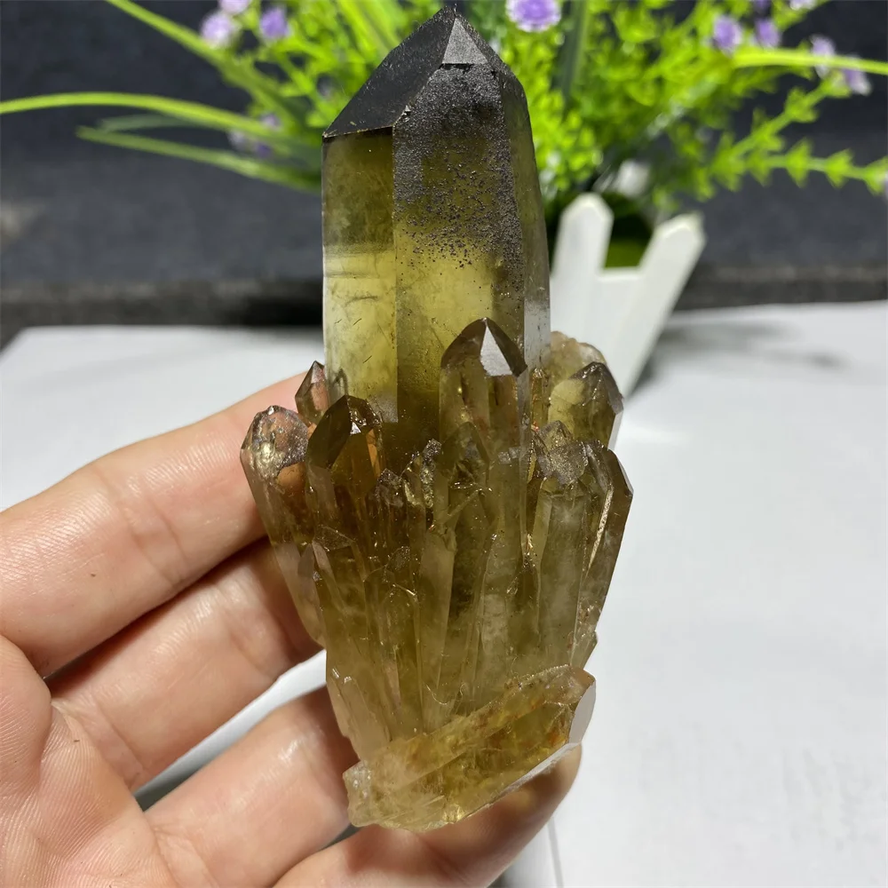 Natural Pineapple stone Crystals Citrine Quarzt Cluster Raw Stone Healing Energy Mineral Reiki Home Decoration