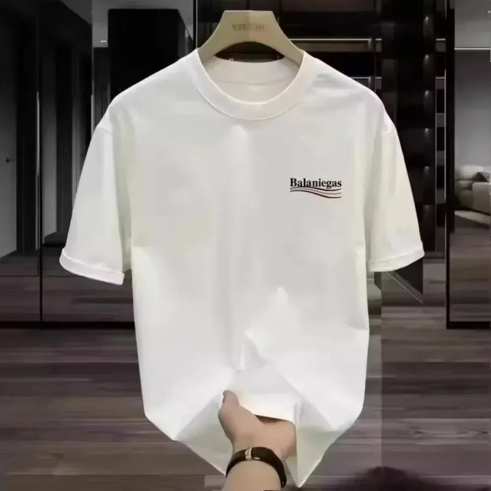 

Summer Men's and Women's T-shirt Trend Brand Classic Letters Graffiti Printed Short Sleeves Matching Lovers Sleeve Half