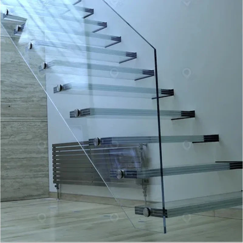 custom.Prima Deluxe Industrial Minimalist Indoor Duplex Straight Staircase Stairs and Stair Kits With Wood Treads