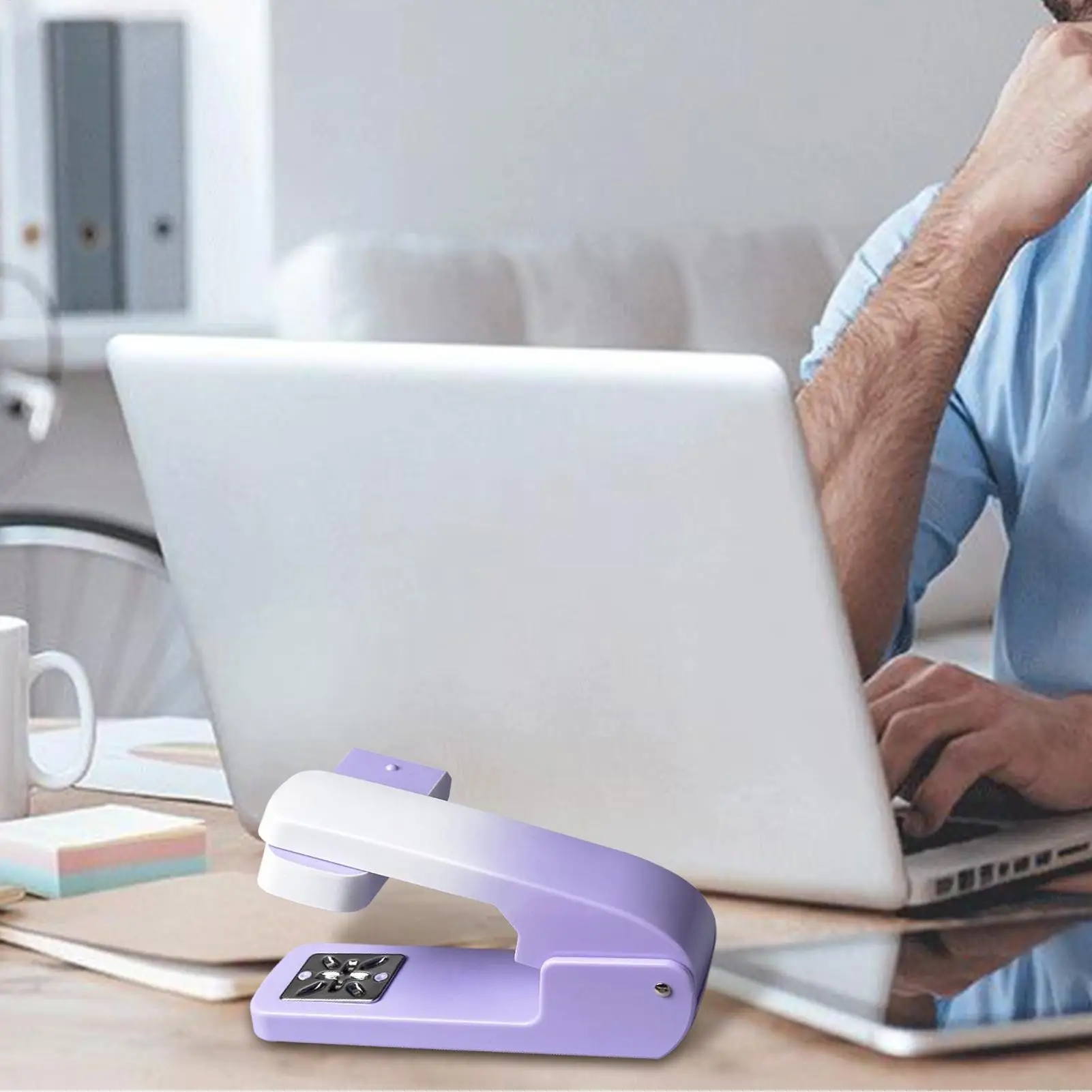 Stapler For Booklets 360 Degree Rotating Arm Stapler Ergonomic Anti-Slip Office Supplies Deep-Reach Stapling Machine For Booklet