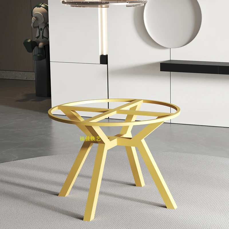 Simple dining table legs, lightweight luxury rock board, round leg support, marble dining table legs, hot pot table legs, custom