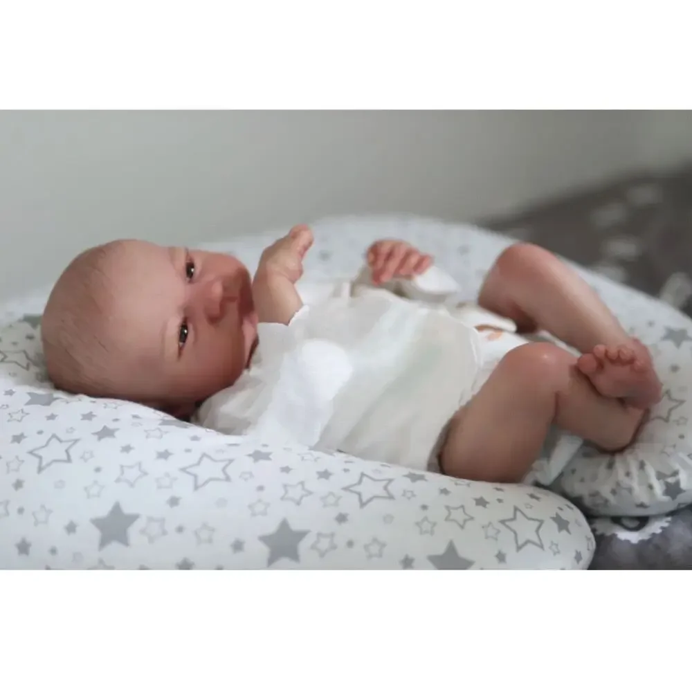 DLS 19inch Already Painted Finished Levi Awake Newborn Baby Size Reborn Baby Doll 3D Skin Visible Veins lifelike Real Baby