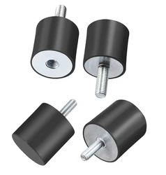 Uxcell 2pcs M8 M10 Male/Male Female Rubber Shock Absorbers Anti Vibration Silentblock Boat Car Bobbin Shock Absorber Tools Black