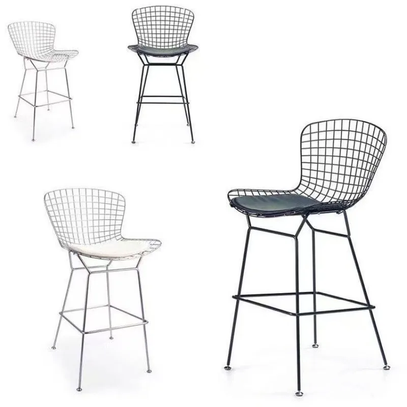 Bar chair hollow high stool wrought iron bar stool household bar stool front desk chair