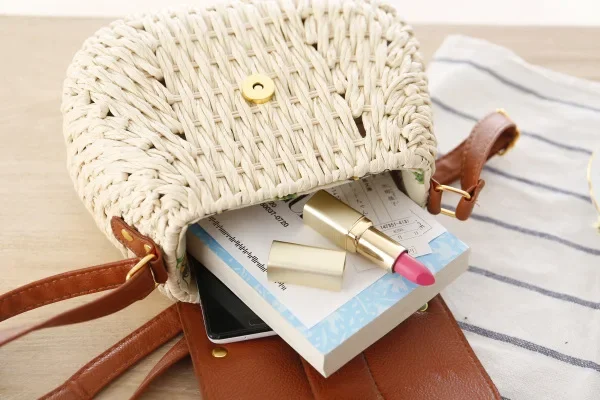 Paper Rope Messenger Beach Vacation Shoulder Woven Crossbody Straw Bags for Women High Quality Fashion Flap Pocket  bolsos mujer