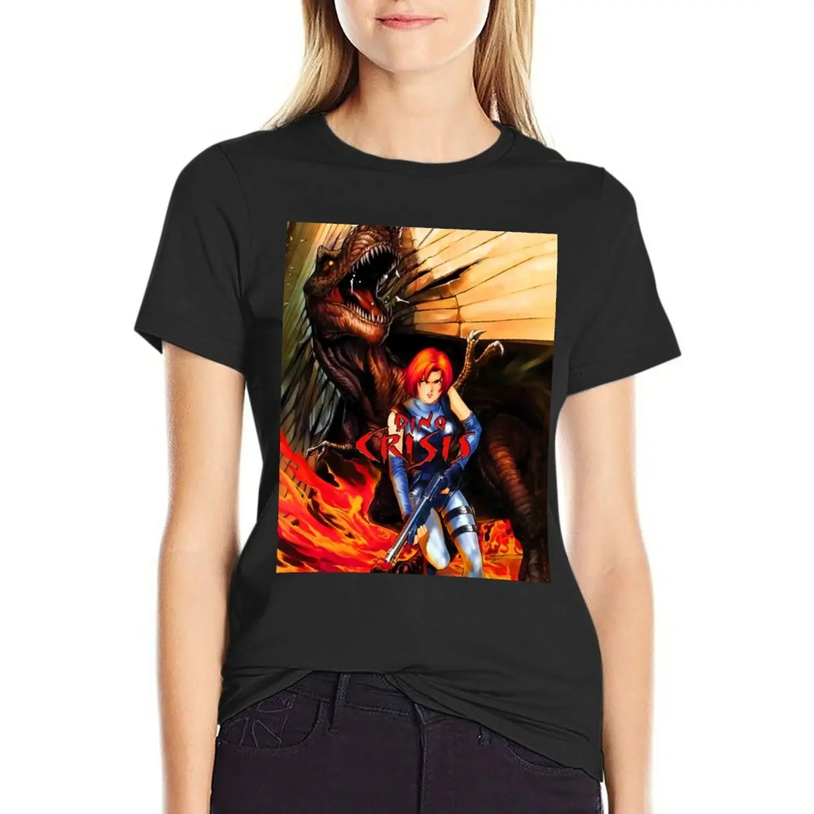 

Dino Crisis Artwork New X-6 T-Shirt cute tops sweat quick-drying animal print shirt for girls cropped t shirts for Women