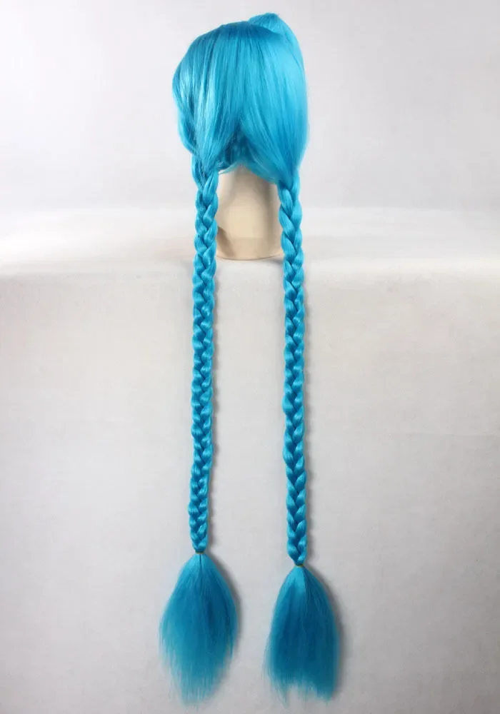 Wholesale Blue Long Wigs Braids Hair Anime Hero Lol League Of Legends Jinx Cosplay Wigs