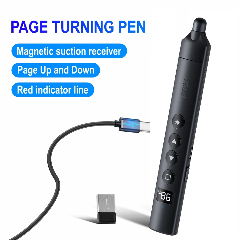 2.4Ghz مقدم لاسلكي تحكم عن بعد PPT صفحة تيرنر مؤشر USB الأشعة تحت الحمراء مقدم القلم لشريحة Powerpoint العارض #2