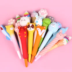 Creative Cute Kawaii Squishy Pens Fidget Spinner Gel Ink Pen Squeeze Stress Release Toys Girl Women Kids Adult Funny Stationery