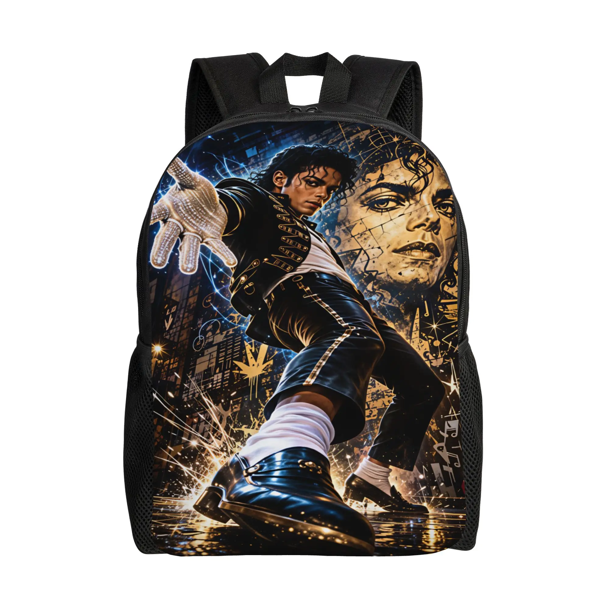 Michael Jackson Backpack  Travel Backpacks Women Custom Soft High School Bags Kawaii Rucksack