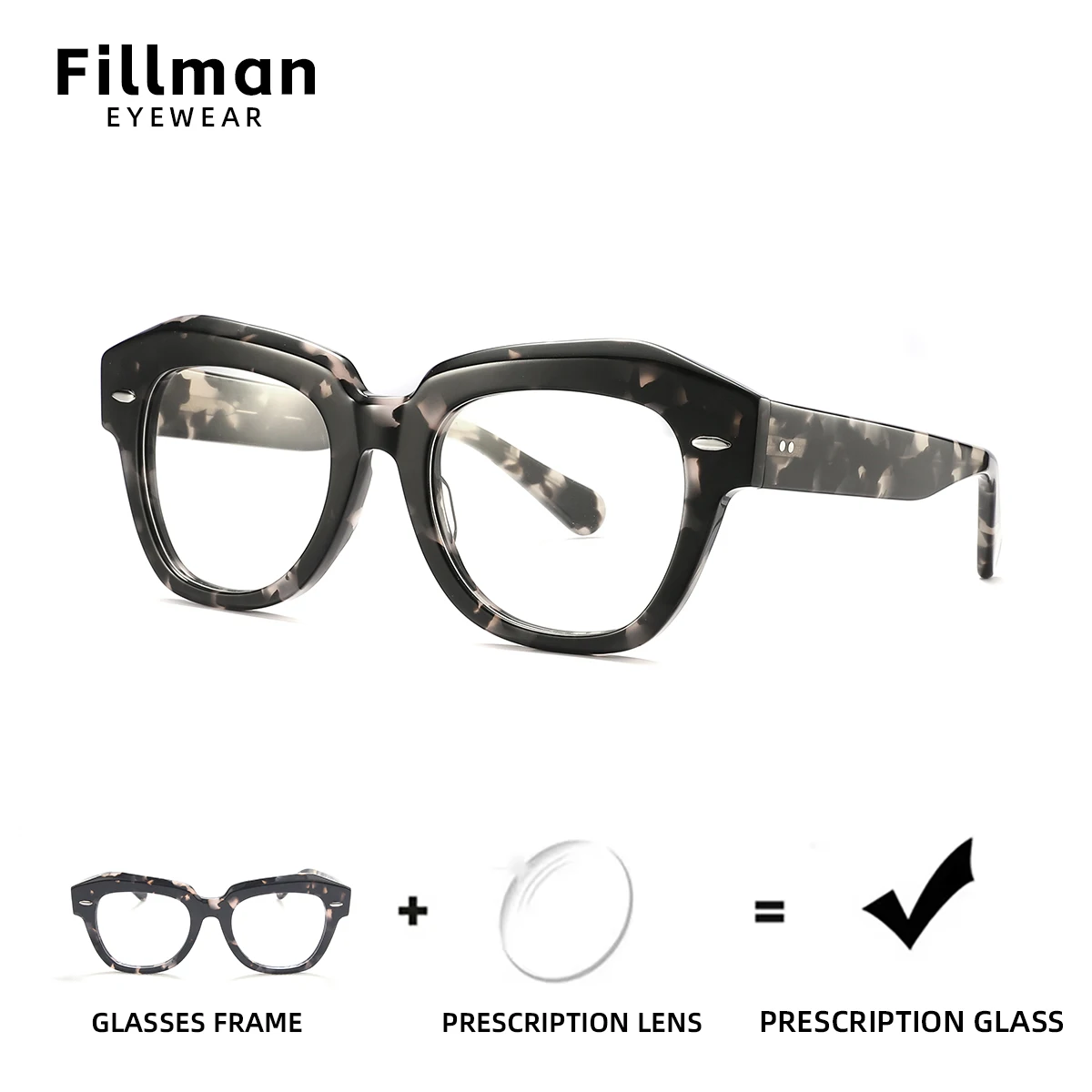 Lunettes de vue progressives Fillman, verres photochromiques personnalisés, myopie, lunettes optiques, lunettes pour femmes et hommes, anti-lumière bleue