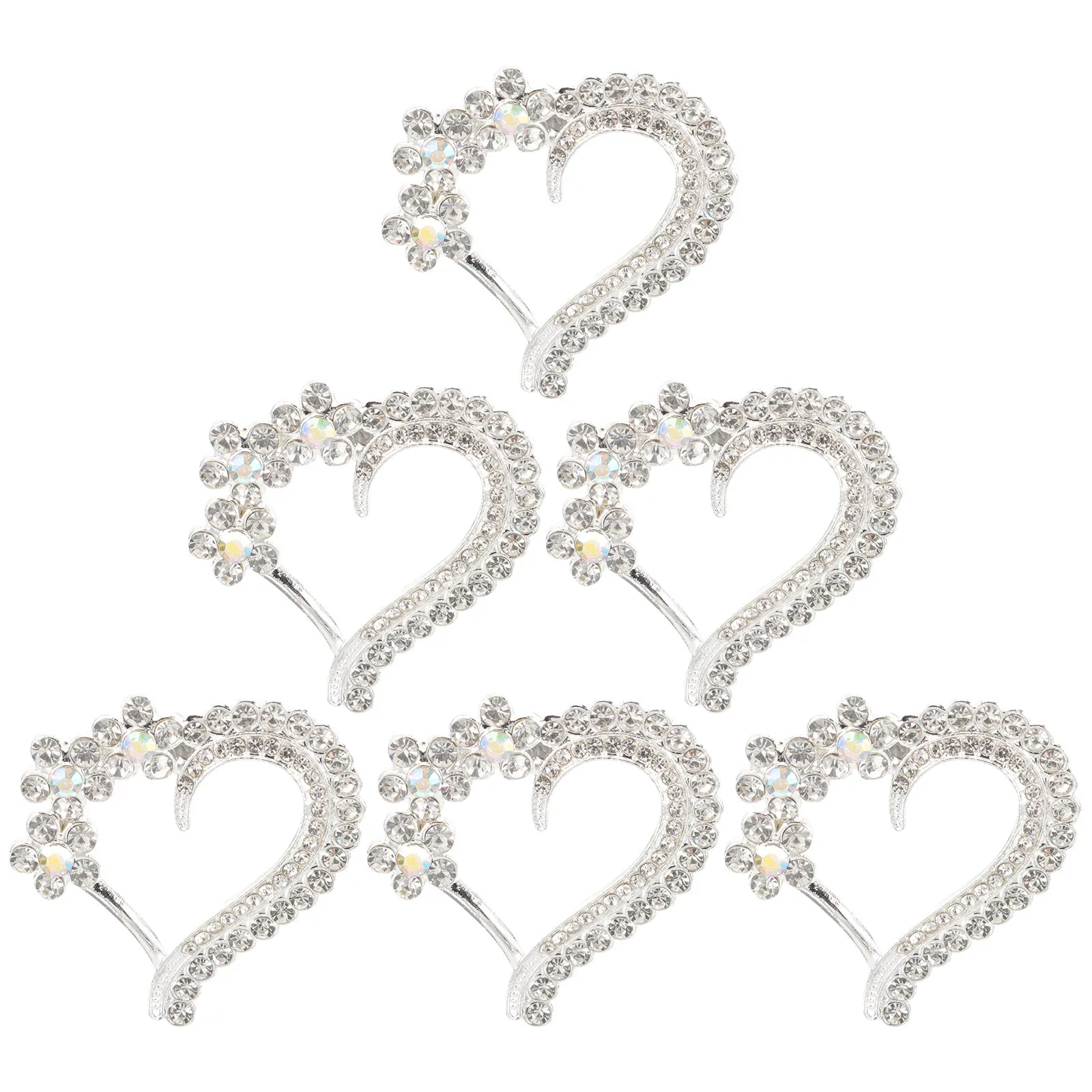 

10Pcs Alloy Heart Decor Aesthetic Durable Applique Patches for Crafting Clothes Shoes Handbag Appliques Rhinestone Patches Shoes