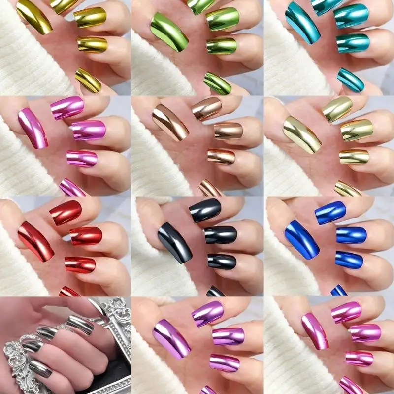 

G99E 288pcs Metallic Holographicaly Pull Cover Fall Midange Plect Ons
