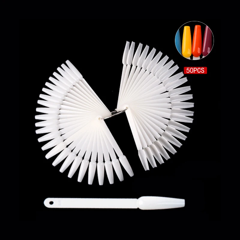 1 jeu de faux ongles, affichage de Nail Art noir clair naturel, ovale en forme d'éventail, échantillon de vernis à ongles, Station de rappel, outils de manucure