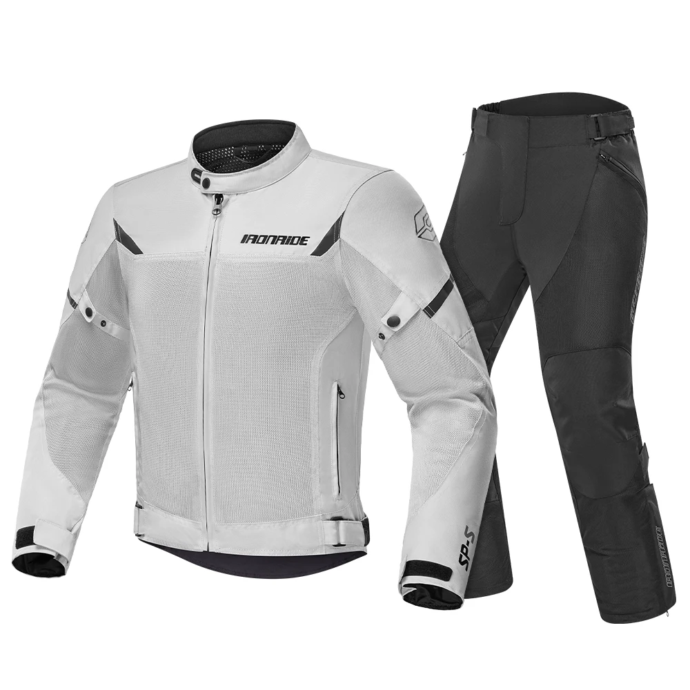 Summer Motorcycle Jacket Men Mesh Breathable Moto Jacket RidingOutdoor Rider Riding Pants Wear Detachable Clothing