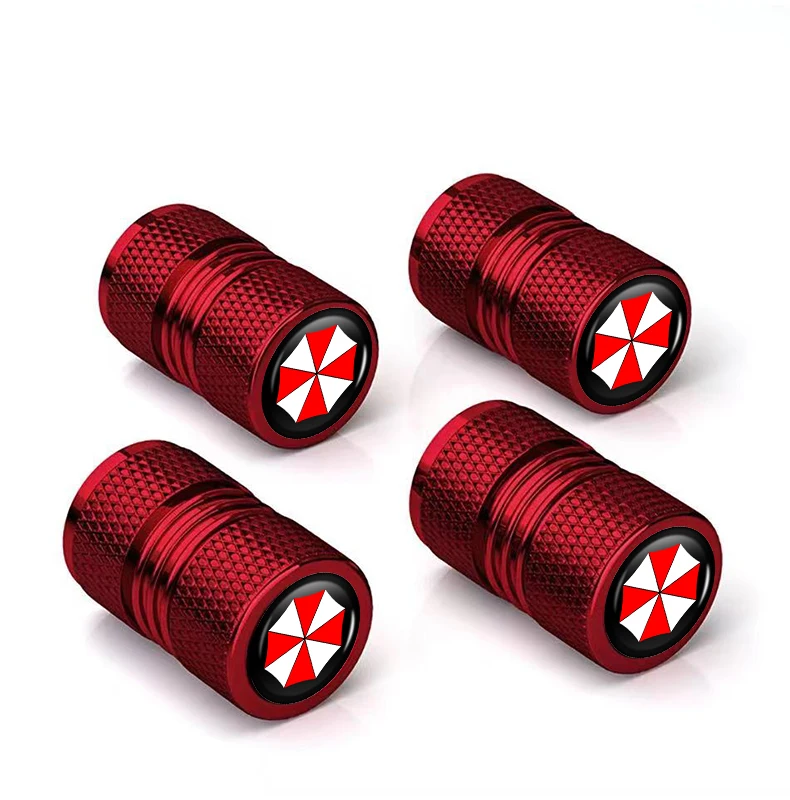 Aluminum Car Tire Valve Stem Caps for Cars Bike Trucks Motorcycles For Umbrella Corporation Logo Automobiles Car Accessories