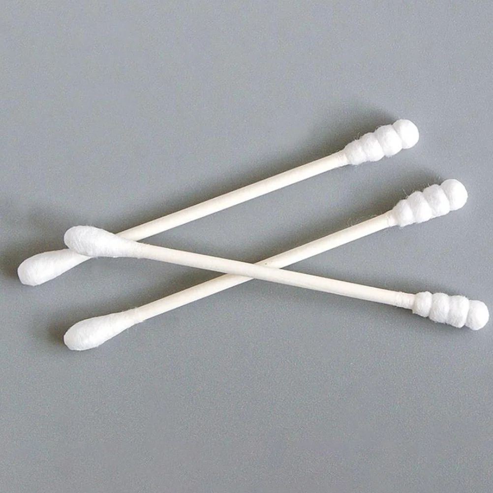 300 قطعة أعواد القطن جذع خشبي قوي غير سبلينترينج ماصة للرعاية الشخصية أساسيات السفر المنزلية