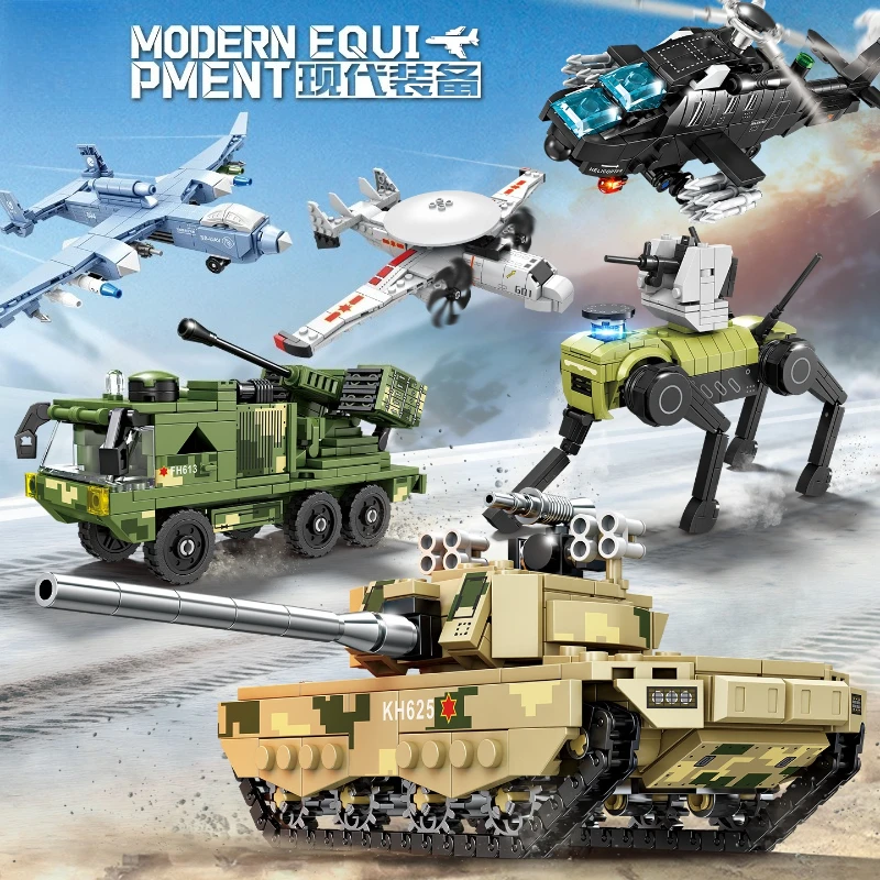Lego Compatible Military Tank - Blocos de Montar de Equipamentos Militares