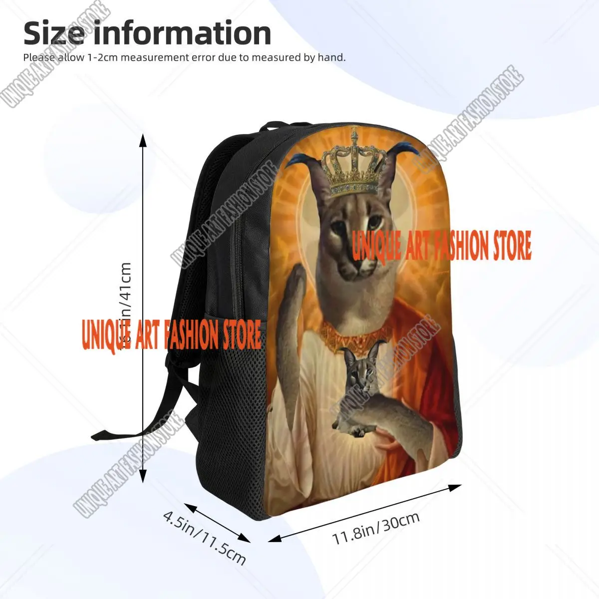 ジーザスセイントミームビッグフロッパバックパック女性男性大学生ブックバッグは15インチのラップトップバッグに適合