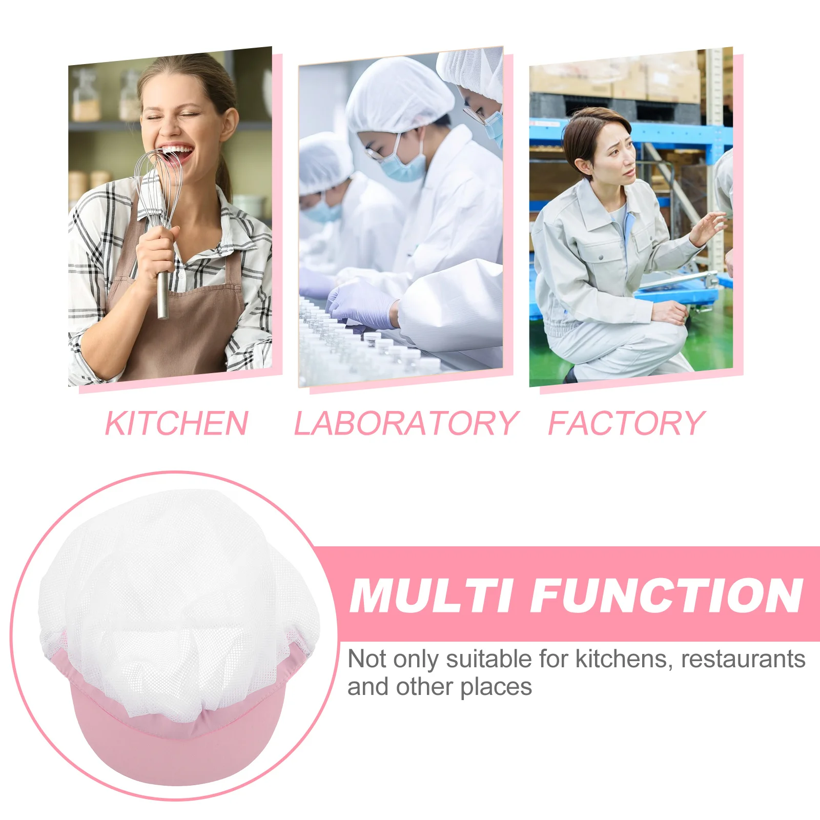 Washable Lightweight Chef Hat for Men Women Breathable Kitchen Cooking Cap Professional Service Uniform Accessory Cleaning