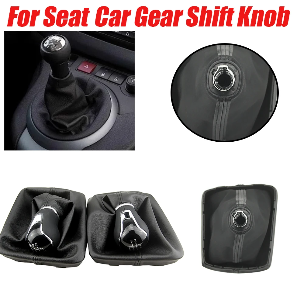 

For Seat Leon Cupra 2013-2019 Easy Install 5/6 Speed Gear Shift Knob Dust Cover Gaiter Boot High Quality Car Accessories