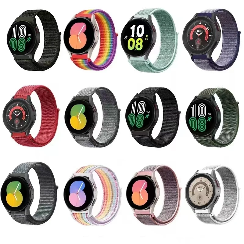 Tali nilon untuk jam tangan Samsung Galaxy 3 4 5 Gear S3 Amazfit GTR 3 4 gelang berpori untuk jam tangan Huawei GT/3/4 22mm 20mm