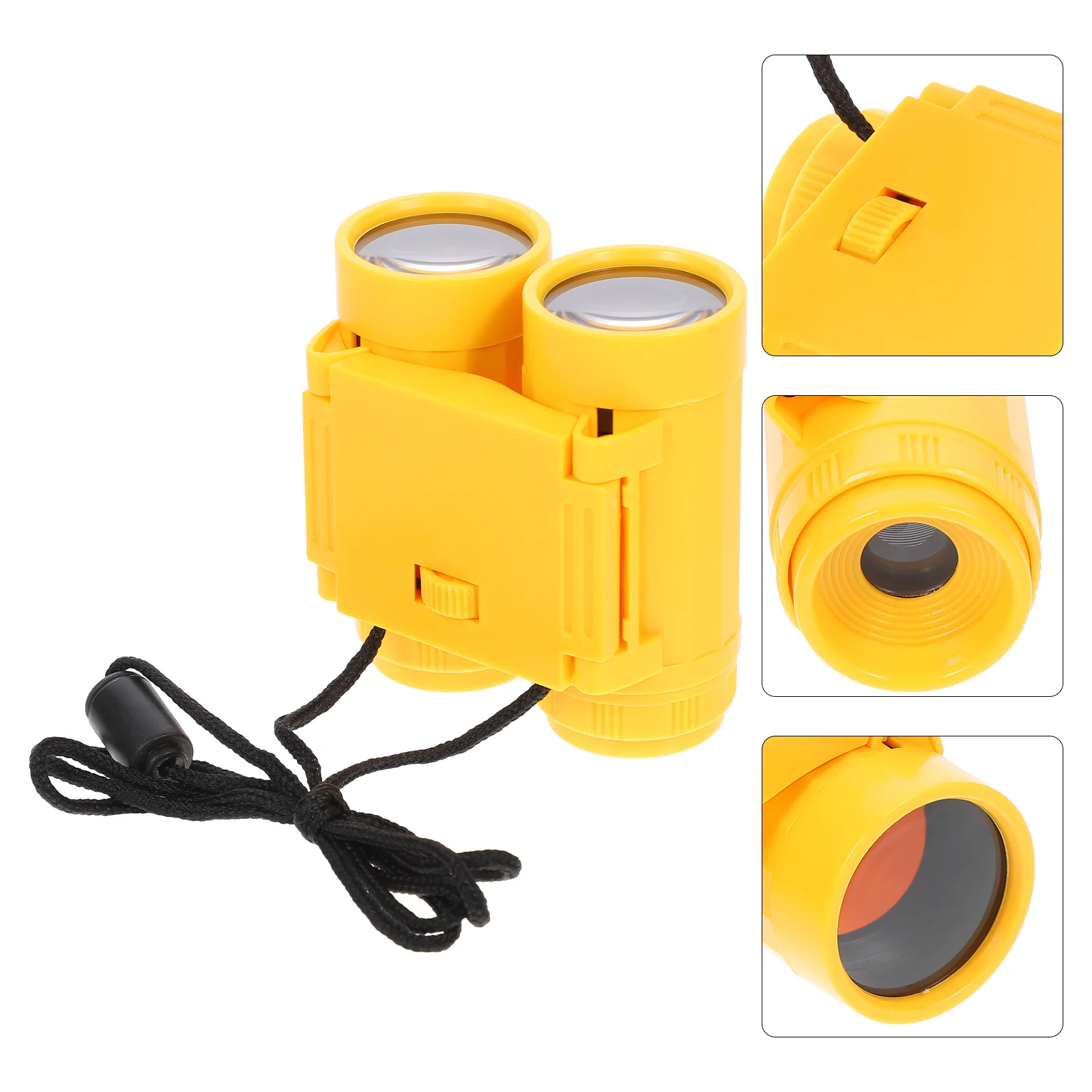 Childrens Nature Observation Toy Focusing Telescope Wind up Toys Yellow for Bird Watching