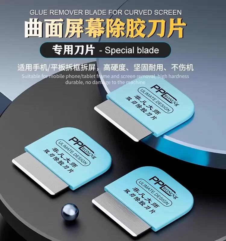 Professional 3-in-1 Phone Repair Kit Compatible with iPhone Huawei Android Curved Screen Opening Tools, Pry Cards, and Blade