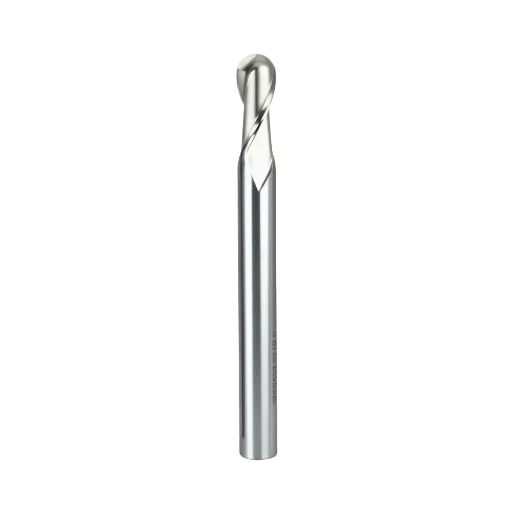 8mm Straight Shank Ball End Mill HSS R4 Radius for Long Reach Milling Deep Cavity Applications Uncoated Finish