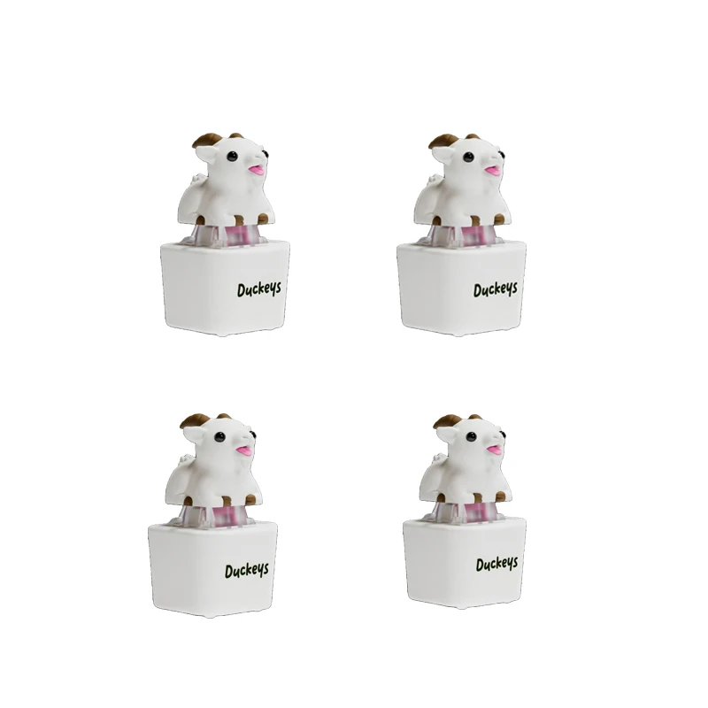 1/12PCS/Cute little lamb with sound and LED lights, rechargeable keychain, fun goat keyboard knocker to relieve stress
