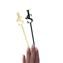 Custom Cocktail Stirrers, Personalized Letter Stirrers, Wedding Drink Stirrers, Party, 100Pcs