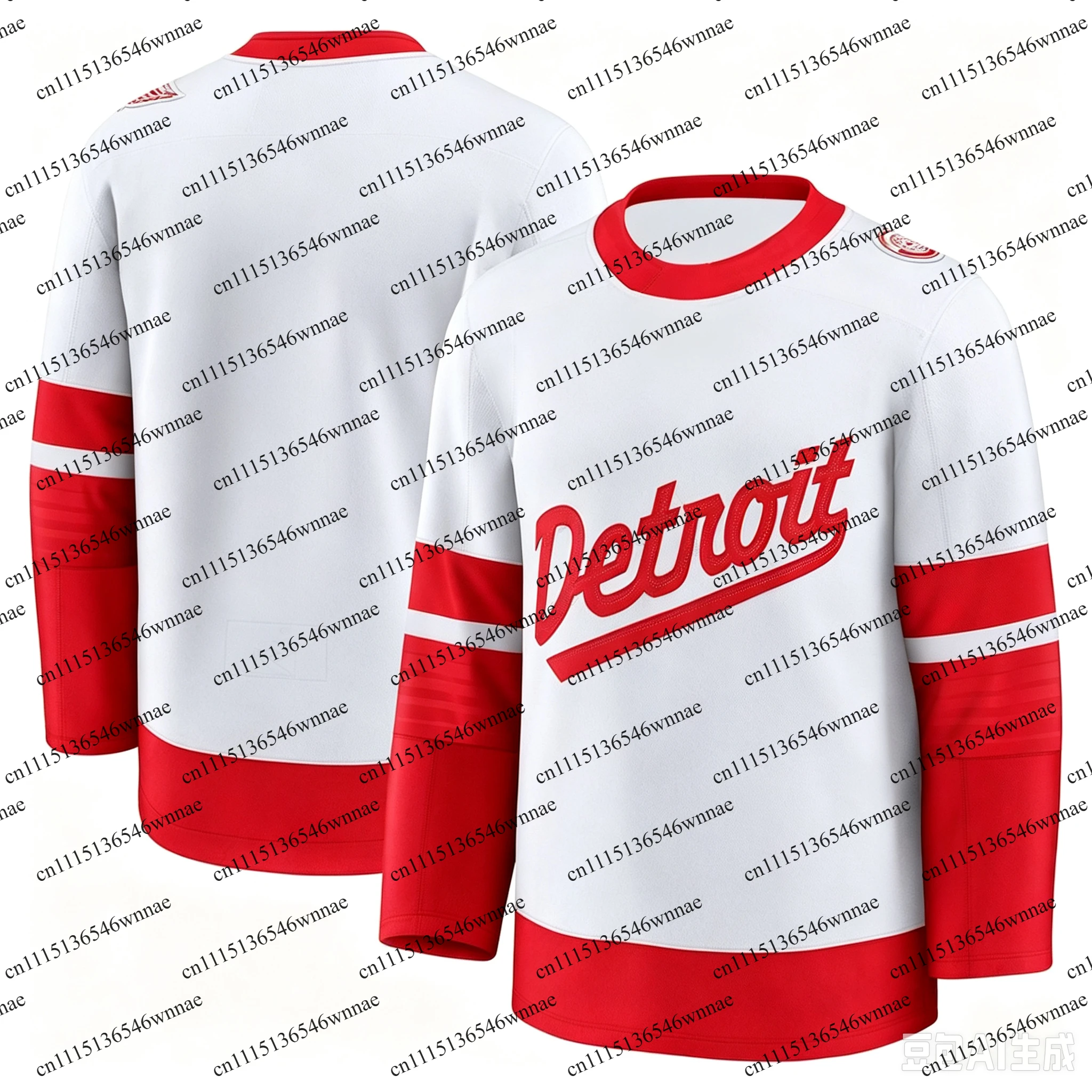 Autumn Winter New Ice Hockey Jerseys For Men Detroit Red Wings Hockey Jerseys Casual Sports Long Sleeve T-shirt Family Jerseys