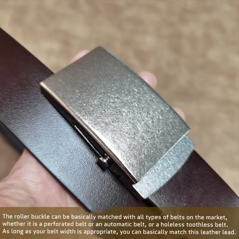 Pure Titanium Belt Buckle Titanium Alloy Automatic Buckle Toothless Buckle Inside Wear Non-Rusting Belt Buckle Head Accessories