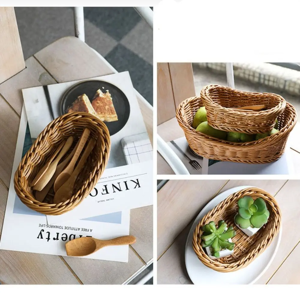 Home Organizer Plastic Fruit Tray Multi-Function Simple Storage Basket Large Capacity Creative Desktop Clutter Box Food Display