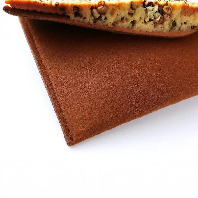 Filztasche für Mobiltelefone im Umschlagstil mit Druckknopfverschluss, weiche, kratzfeste Hülle, unisex, retro, lange, einfache Geldbörse. – Detail 19