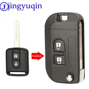 Ontto Housse De Clé Voiture Nissan Qashqai Altima 2022 2023 – Étui En Cuir Noir, 2 Boutons – Protection élégante Et Rétro Pour Votre Clé