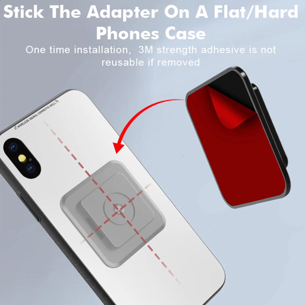 Clip de montaje para soporte de teléfono para salpicadero de coche 360 °   Soporte adhesivo giratorio para teléfono GPS Instalación rápida para todos los teléfonos y todos los automóviles