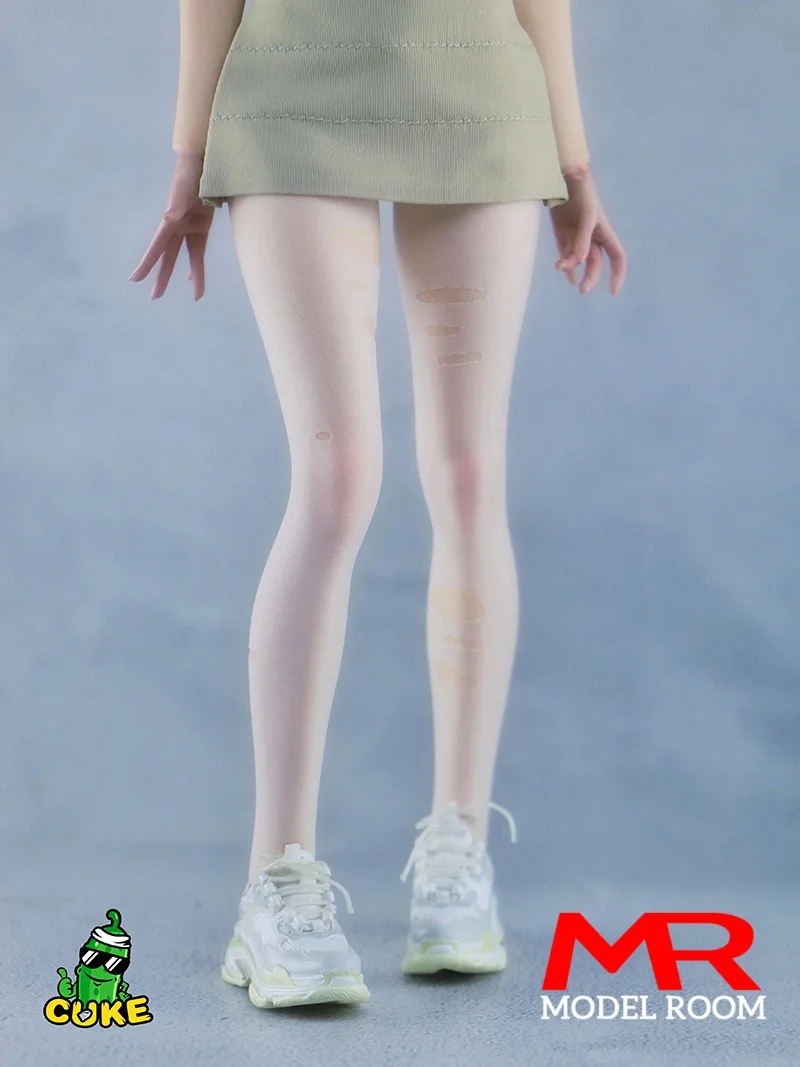1/6 Scale Female Action Figure Ultra-thin Hole Stockings Non Connected Feet Long Socks Model Fit 12'' Soldier Action Figure Body