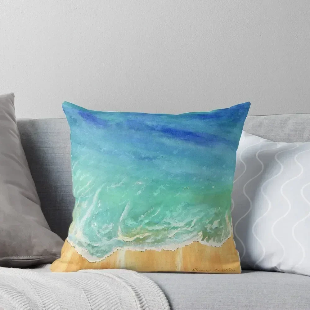 Shoreline Shimmer by Gregory D White Throw Pillow Marble Cushion Cover Pillows Aesthetic pillow